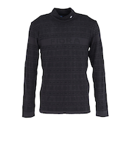 フィドラ（FIDRA）ゴルフウェア 長袖 吸湿発熱 フェアアイル成形ハイネックシャツ FD5STG18 CGRY