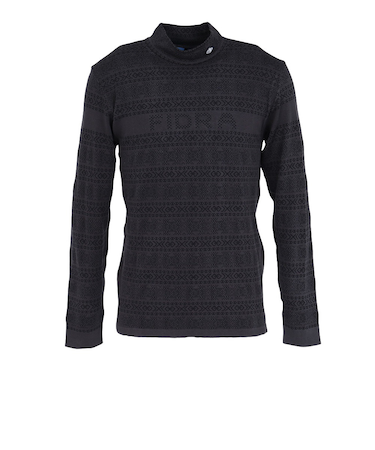 フィドラ（FIDRA）ゴルフウェア 長袖 吸湿発熱 フェアアイル成形ハイネックシャツ FD5STG18 CGRY