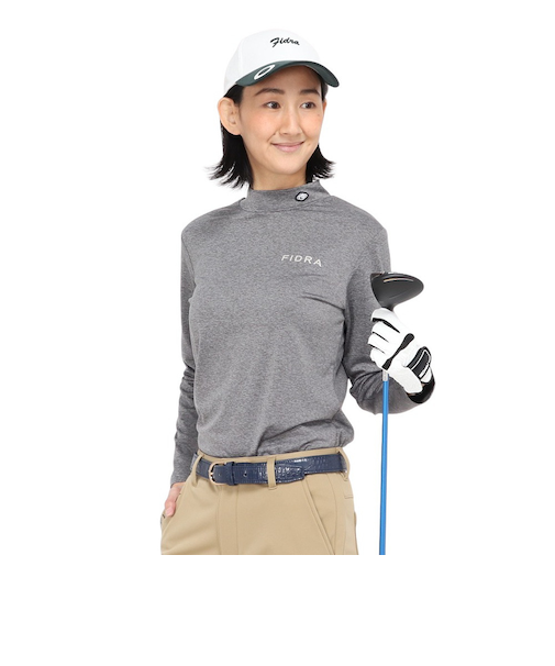 フィドラ（FIDRA）ゴルフウェア 長袖 吸汗速乾 ベアスムースハイネックシャツ FD5SUG04 GRY