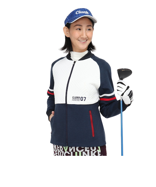 クランク（CLUNK）ゴルフウェア アウター 長袖 キルトJQジップアップジャケット CL5SUY59 NVY