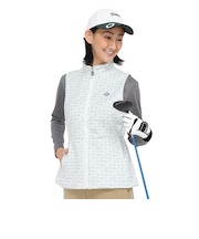 フィドラ（FIDRA）ゴルフウェア 総柄中綿ベスト FD5SUK23 GRY