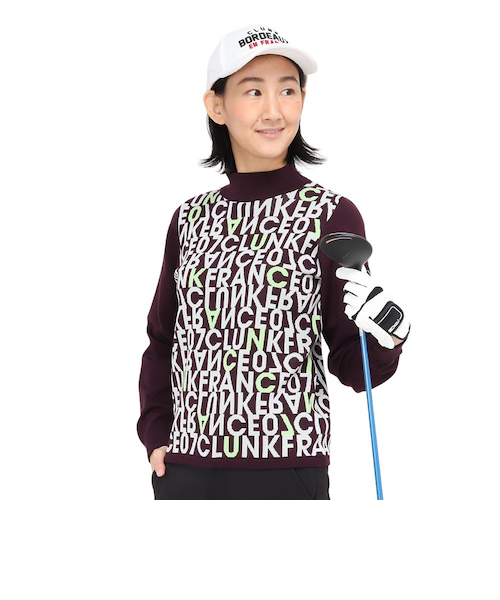 クランク(CLUNK)ゴルフウェア 軽量 ロゴニット CL5SUJ08 WHT(Lady’s) クランク（CLUNK）ゴルフウェア ロゴニット CL5SUJ08 WIN