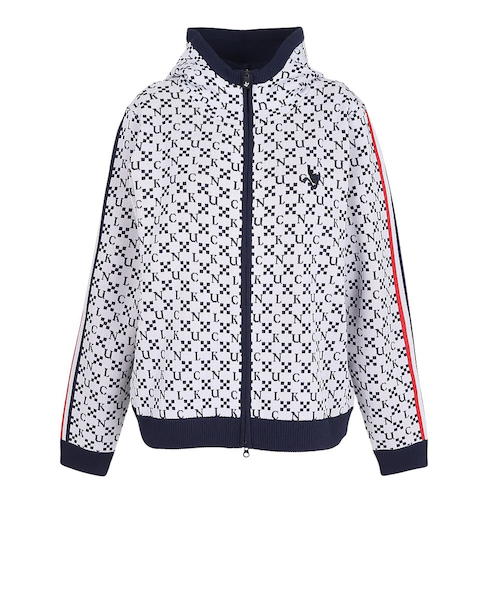 クランク（CLUNK）ゴルフウェア ジャガードニットパーカー CL5SUY57