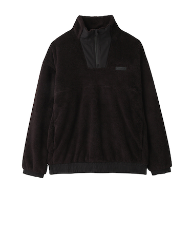 ゴルフウェア アウター 保温 シェルスタンド ハープジップモックプルオーバー FV5UTG01 BLK