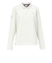 マンシング（MUNSING）ゴルフウェア ヒートナビ ワンポイント刺繍 長袖ポロシャツ MG5FLS83L WH00