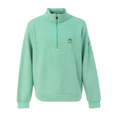 マンシング（MUNSING）ゴルフウェア 吸湿発熱 スタンドカラー ハーフジップ カットソー MG5FSW80M EM00