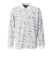 マンシング（MUNSING）ゴルフウェア ヒートナビ バイアスチェックプリント 長袖ポロシャツ MG5FLS82M WH00