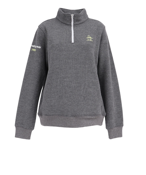 マンシング（MUNSING）ゴルフウェア 吸湿発熱 スタンドカラー ハーフジップ カットソー MG5FSW81L GY00