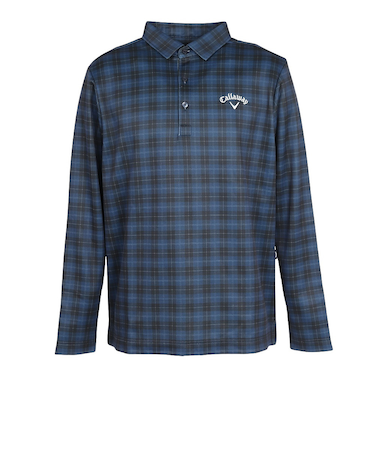 キャロウェイ（CALLAWAY）ゴルフウェア チェックプリント裏起毛 長袖シャツ C24233114-1120