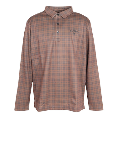 キャロウェイ（CALLAWAY）ゴルフウェア チェックプリント裏起毛 長袖シャツ C24233114-1050