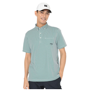 キャロウェイ（CALLAWAY）ゴルフウェア ストライプ ジャカード ボタンダウン半袖シャツ C26134108-1140