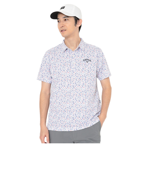 キャロウェイ（CALLAWAY）ゴルフウェア ミニカノコ 小花総柄半袖シャツ