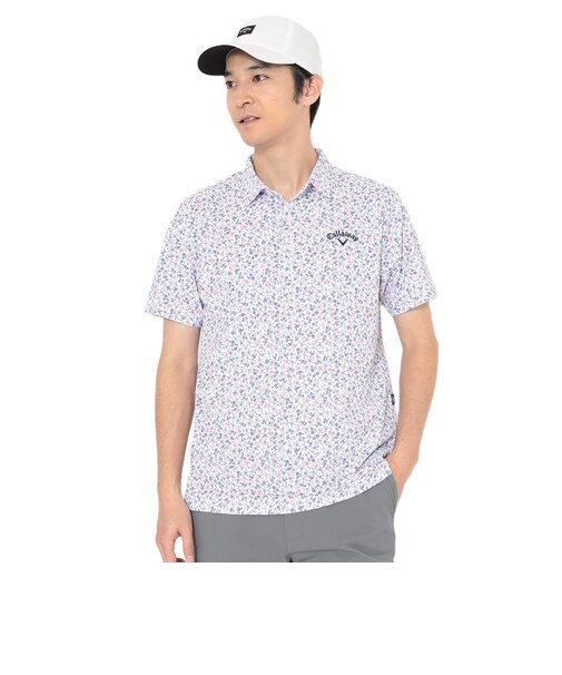 キャロウェイ（CALLAWAY）ゴルフウェア ミニカノコ 小花総柄半袖シャツ C26134112-1030