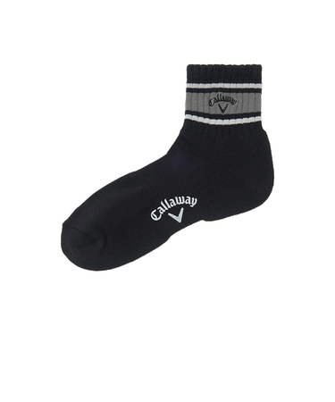 キャロウェイ（CALLAWAY）ゴルフ L字型 ボーダー柄 ショートソックス C26193109-1010