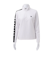 クランク（CLUNK）ゴルフウェア 吸湿発熱 長袖 ハイネックハーフジップ CL5SUG07 WHT