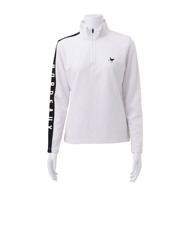 クランク（CLUNK）ゴルフウェア 吸湿発熱 長袖 ハイネックハーフジップ CL5SUG07 WHT