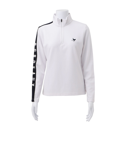 クランク（CLUNK）ゴルフウェア 吸湿発熱 長袖 ハイネックハーフジップ CL5SUG07 WHT