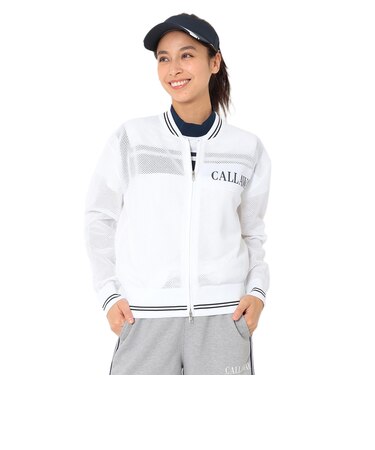 キャロウェイ（CALLAWAY）ゴルフウェア メッシュ編み フルジップニット 
