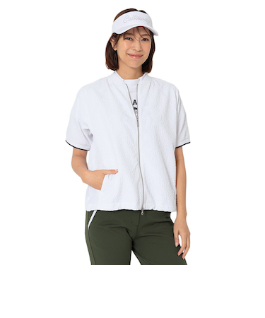 キャロウェイ（CALLAWAY）ゴルフウェア フラワーボンディング半袖フルジップ ブルゾン C26117202-1030