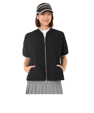 キャロウェイ（CALLAWAY）ゴルフウェア フラワーボンディング半袖フルジップ ブルゾン C26117202-1010