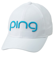 ピン（PING）帽子 ツアーキャップ ホワイト/ターコイズ HW-L2501 WH/TQ 38218