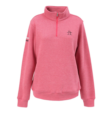 マンシング(MUNSING)ゴルフウェア 吸湿発熱 スタンドカラー ハーフジップカットソー MG5FSW81L PK00