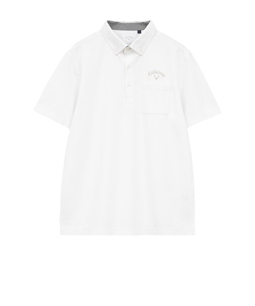 キャロウェイ（CALLAWAY）ゴルフウェア DRYPLUS 鹿の子ボタンダウン半袖シャツ C26134160-1030
