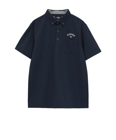 キャロウェイ（CALLAWAY）ゴルフウェア DRYPLUS 鹿の子ボタンダウン半袖シャツ C26134160-1120