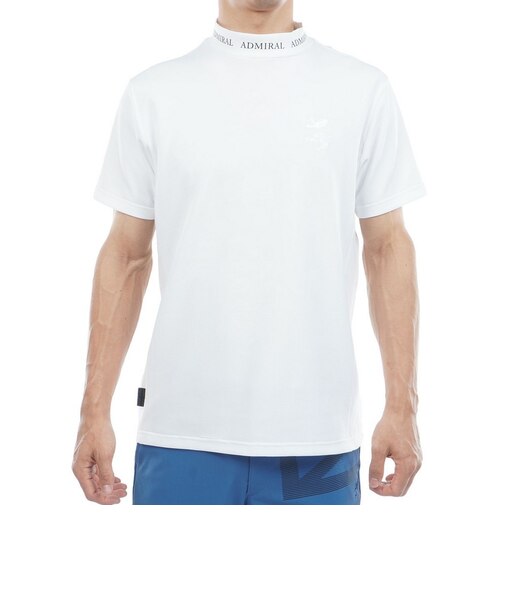 アドミラル ゴルフ(Admiral GOLF)ゴルフ 半袖 カラタッチ ランパントモックネック ADMA619-WHT