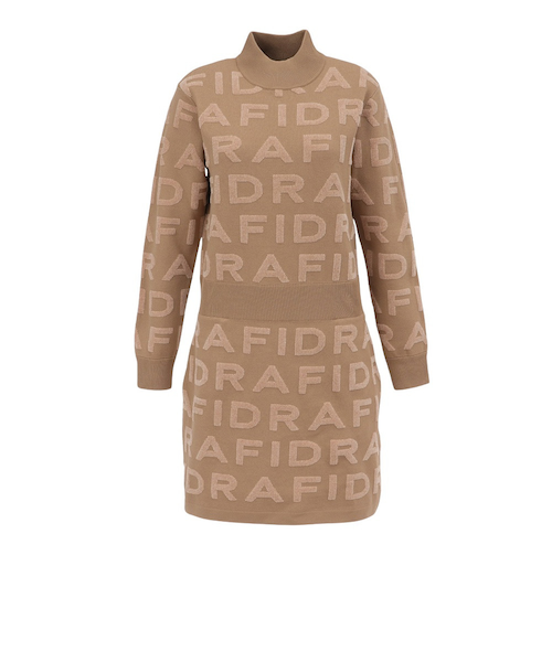 フィドラ（FIDRA）ゴルフウェア 保温 長袖 JQロゴニットワンピース