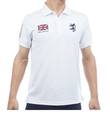 アドミラル ゴルフ（Admiral GOLF）ゴルフウェア フラッグ ポロシャツ ADMA614-WHT