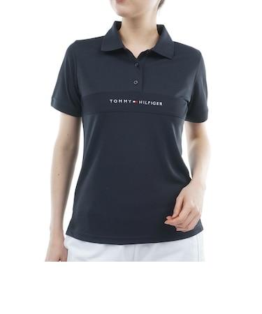 ゴルフウェア スタンダード ロゴ 半袖ポロシャツ THLA612-NVY