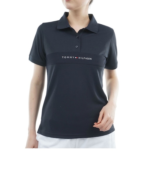 ゴルフウェア スタンダード ロゴ 半袖ポロシャツ THLA612-NVY