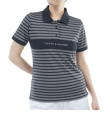 ゴルフウェア スタンダード ロゴ 半袖ポロシャツ THLA612-NVW