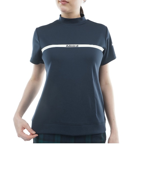 アドミラル ゴルフ(Admiral GOLF)ゴルフ カラタッチ モックネック 半袖シャツ ADLA611-NVY