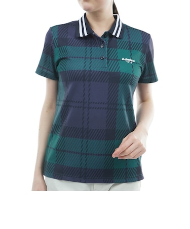 アドミラル ゴルフ（Admiral GOLF）ゴルフウェア ポップコーン ライン半袖ポロシャツ ADLA605-BLW
