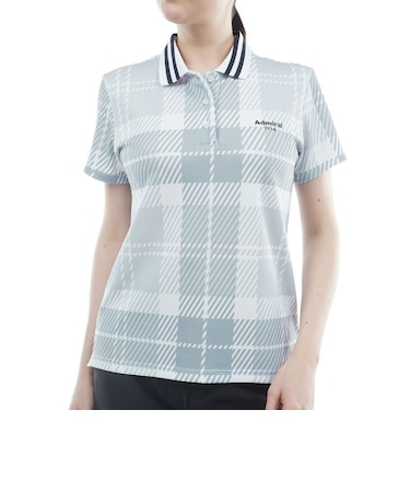 アドミラル ゴルフ(Admiral GOLF)ゴルフウェア ポップコーン ライン半袖ポロシャツ ADLA605-GRY