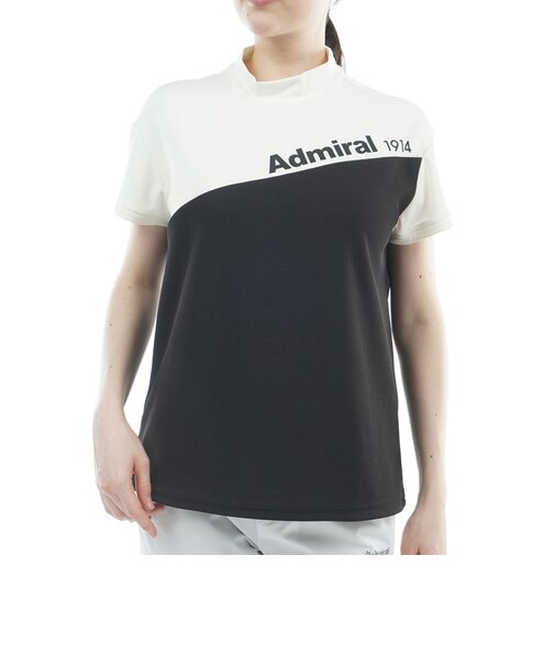アドミラル ゴルフ（Admiral GOLF）ゴルフ 半袖 汗染み防止 リラックス モックネックシャツ ADLA629-WHT