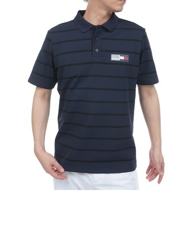 ゴルフウェア メッシュボーダー 半袖ポロシャツ THMA621-NVY