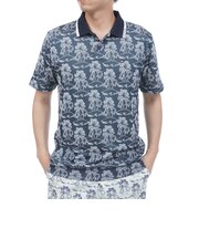 ゴルフウェア ヤシジャガード 半袖ポロシャツ THMA628-NVY