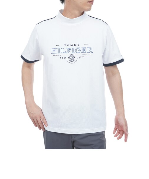ゴルフウェア クラシック 半袖モックシャツ THMA609-WHT