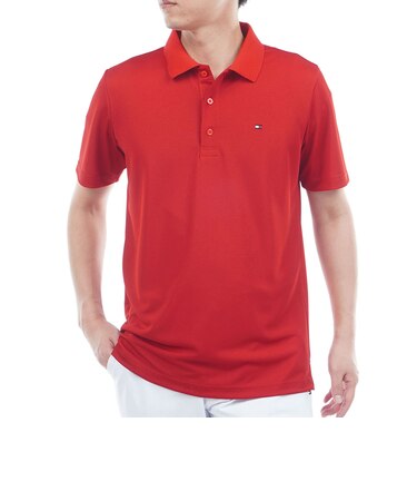ゴルフウェア ベーシックフラッグ ポロシャツ THMA616-RED