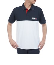 ゴルフウェア カラーブロック 半袖ポロシャツ THMA602-NVY
