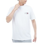 ゴルフウェア メッシュボーダー 半袖モックシャツ THMA603-WHT