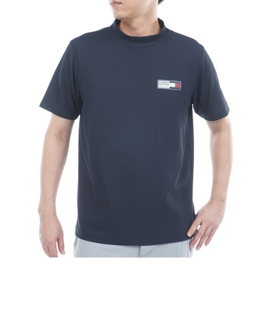 ゴルフウェア メッシュボーダー 半袖モックシャツ THMA603-NVY