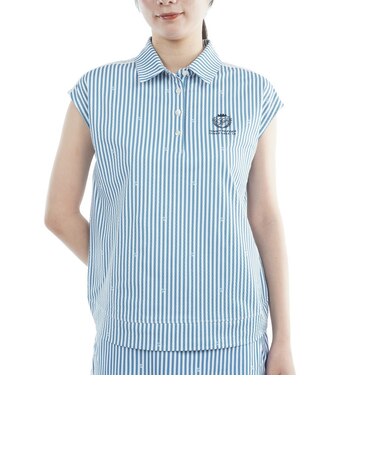 ゴルフウェア ラウンドヘム フレンチポロシャツ THLA622-BLU