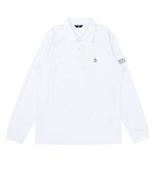 マンシング（MUNSING）ゴルフウェア 吸汗速乾 サイドメッシュ長袖ポロシャツ MG6SLS38M WH00