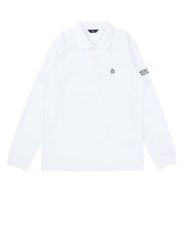 マンシング（MUNSING）ゴルフウェア 吸汗速乾 サイドメッシュ長袖ポロシャツ MG6SLS38M WH00