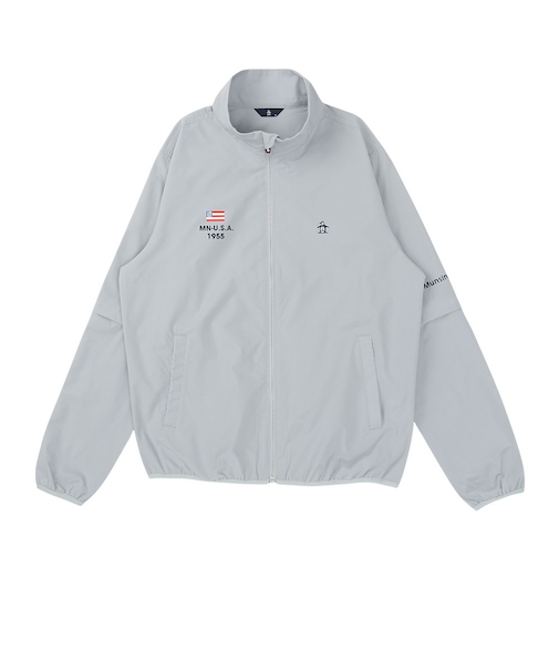 マンシング（MUNSING）ゴルフウェア はっ水ストレッチディタッチャブルブルゾン MG6SJK33M GY00