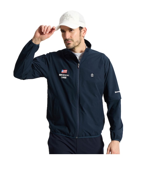 マンシング（MUNSING）ゴルフウェア はっ水ストレッチディタッチャブル